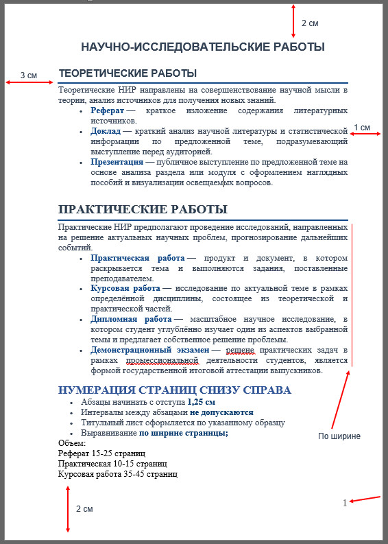 Формат страницы